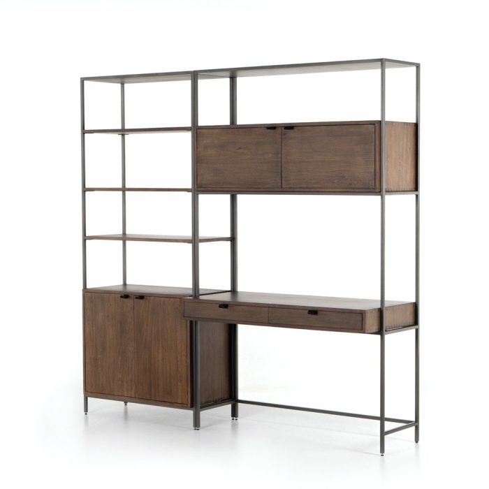 TreyModularWallDesk1BookcaseAuburn 1