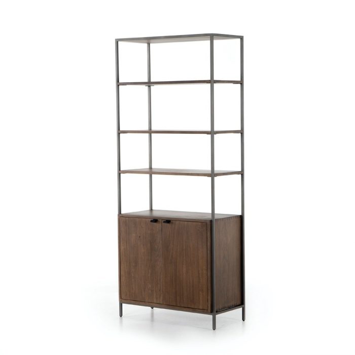 TreyModularWideBookcaseAuburnPoplar 1