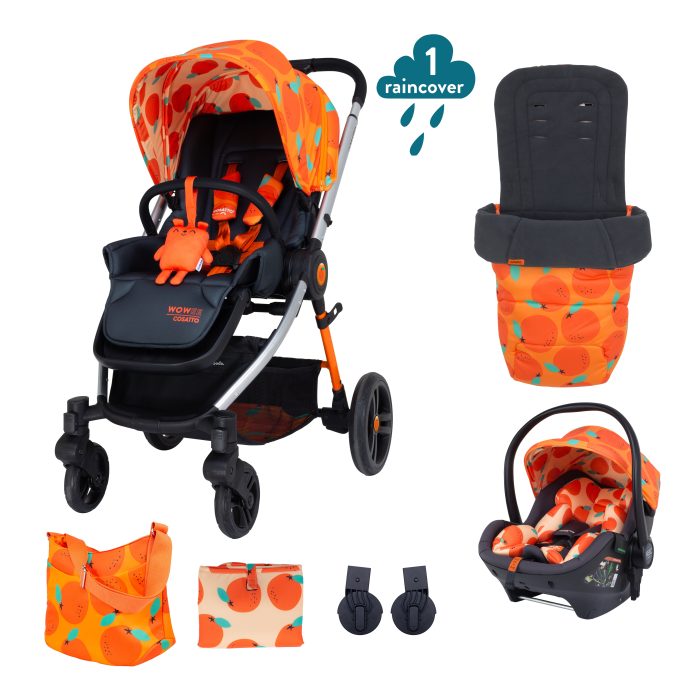WOWEE PUSHCHAIR CAR SEAT ACCESSORIES BUNDLE SO ORANGEY scaled