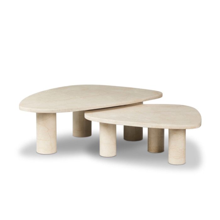 ZionCoffeeTableSetCreamMarble238223 003 13